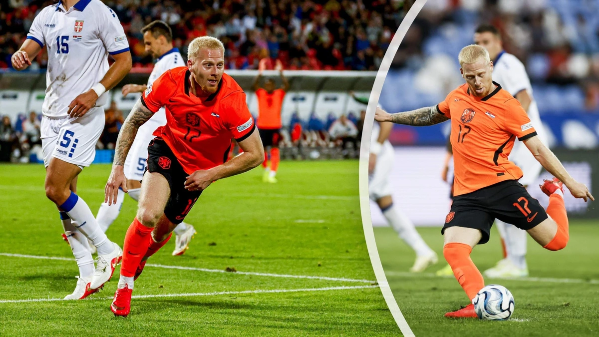 Mexx Meerdink bezorgt Nederlands elftal in Servië eerste zege onder bondscoach Xavi