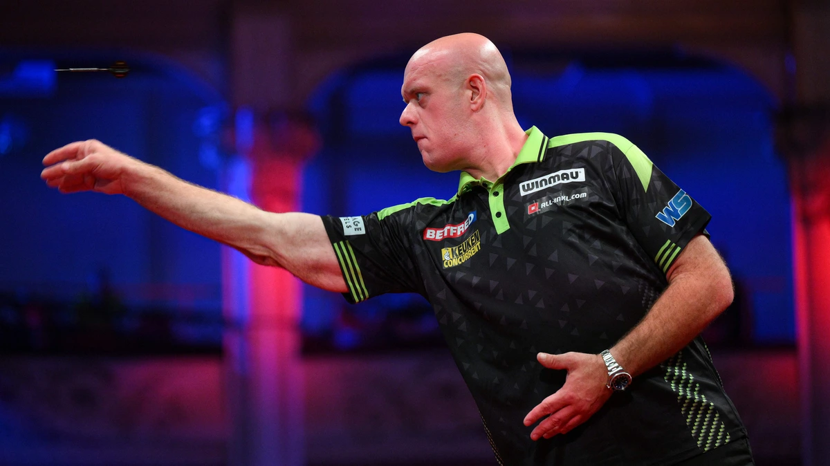 Michael van Gerwen meteen onderuit op de prestigieuze World Grand Prix of Darts, Danny Noppert wel verder