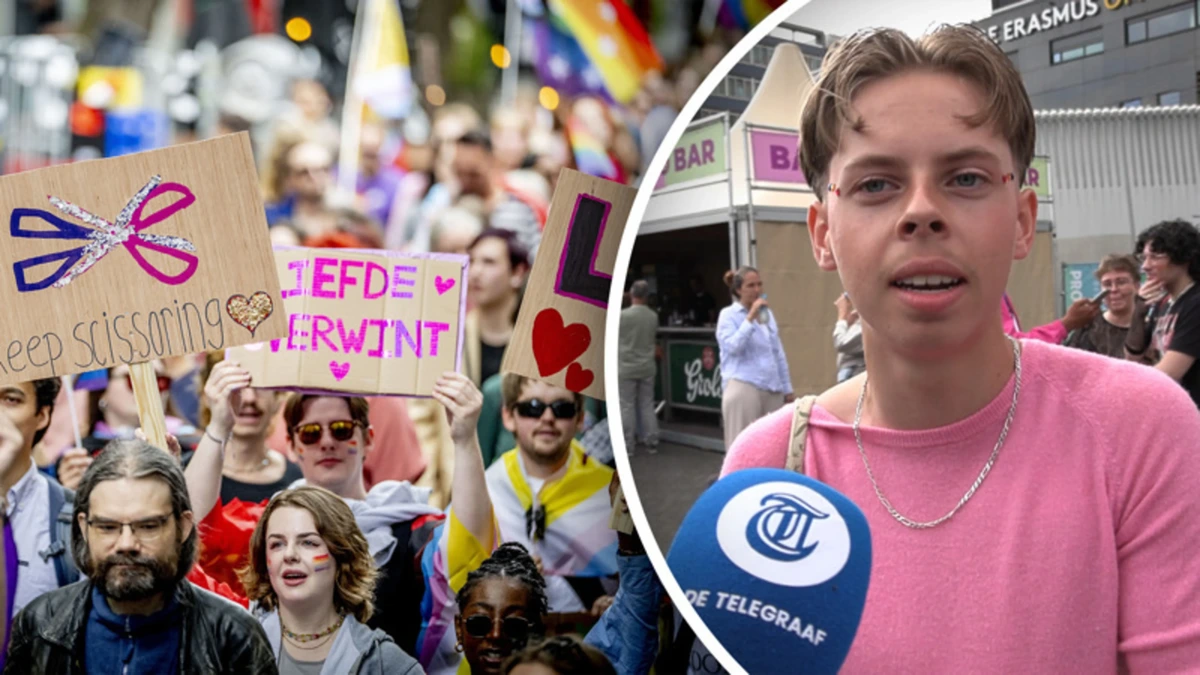 Bezoekers Pride Rotterdam reageren op afname homoacceptatie: 'Je voelt het'