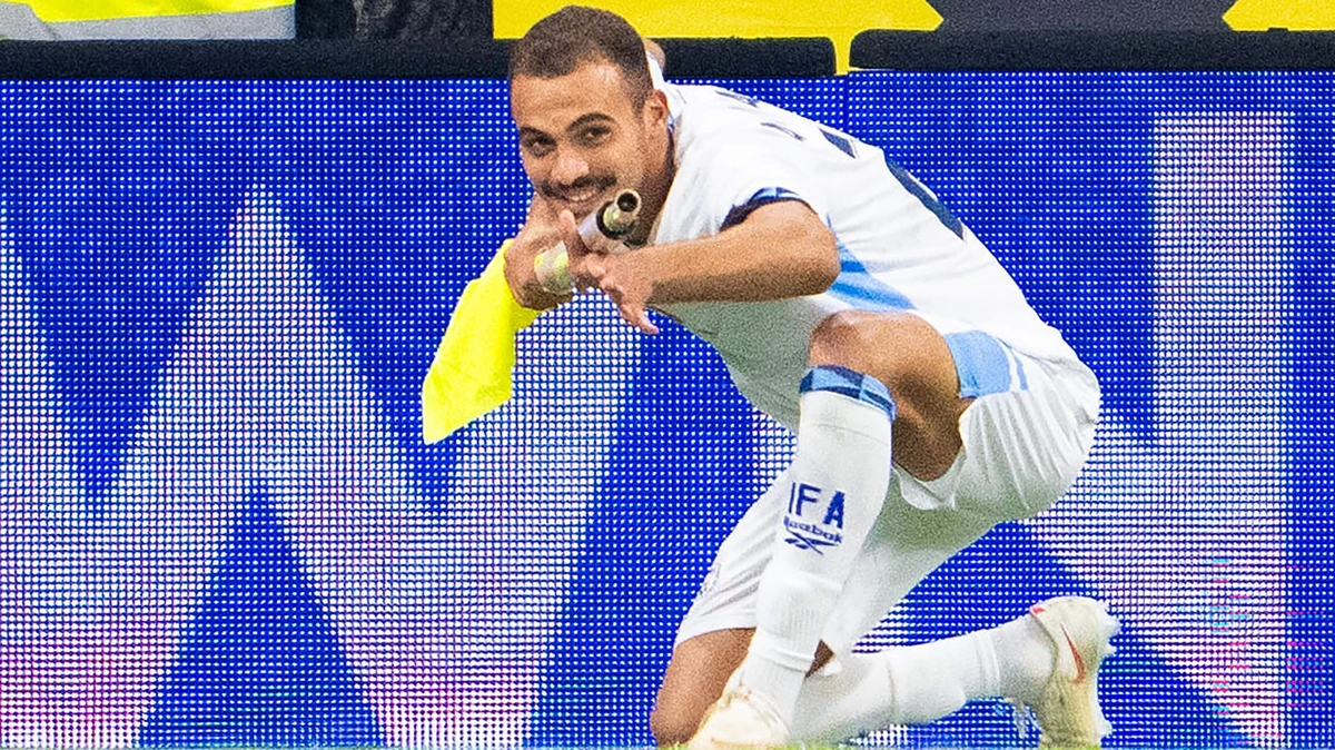 Israëlische voetballer wordt weggestuurd voor schietgebaar met hoekvlag, of was het iets anders?