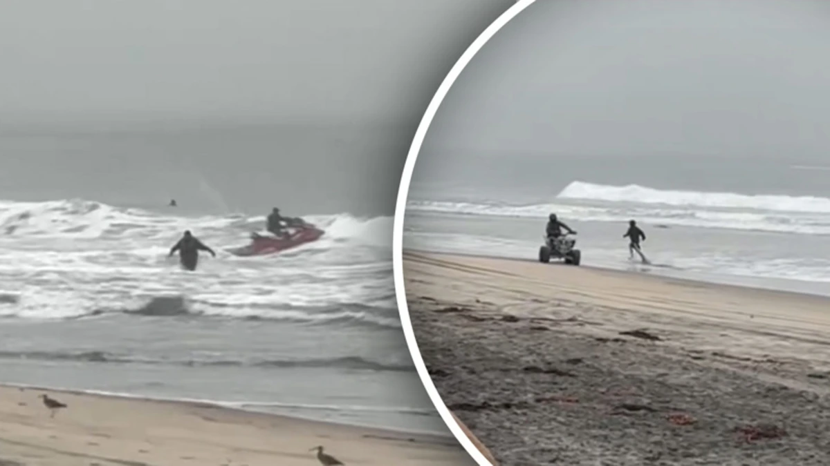 Opvallende beelden: Jetski’s zetten vermoedelijke migranten af op strand VS
