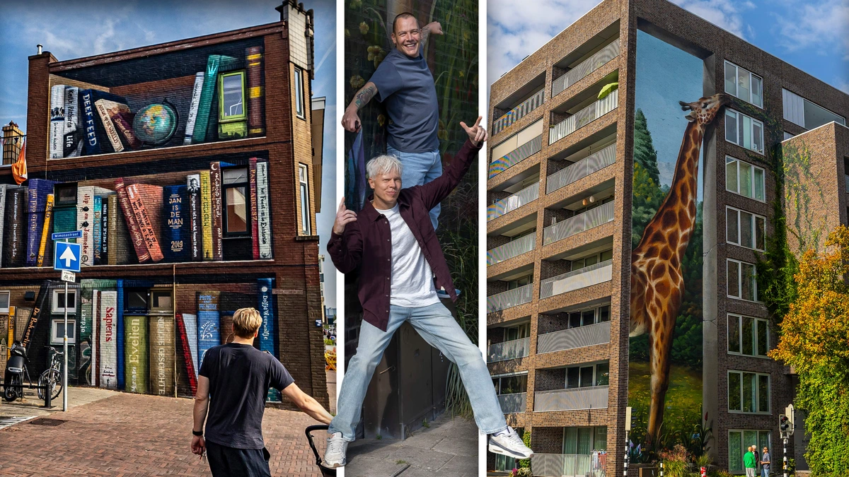 Kunstenaar Jan (43) begon als graffitispuiter, maar nu kent iedereen zijn creaties: ’We zijn wel eens opgepakt, dan moesten we schoffelen’