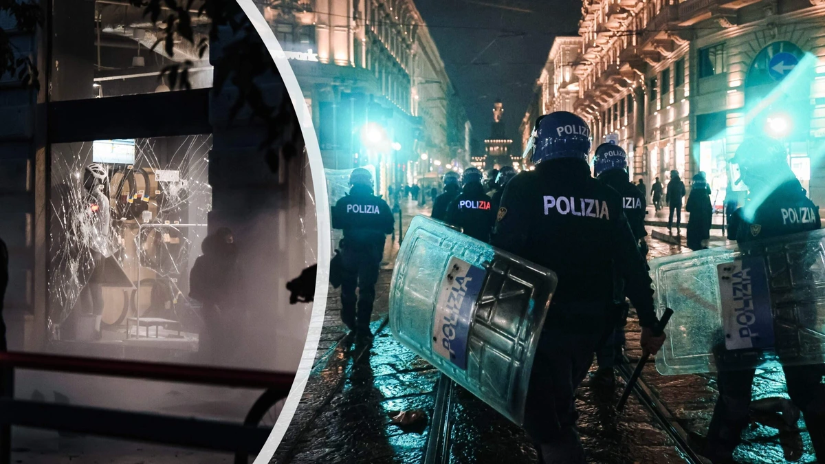 Honderden arrestaties in Milaan na vernielingen en plunderingen bij demonstratie in stadscentrum