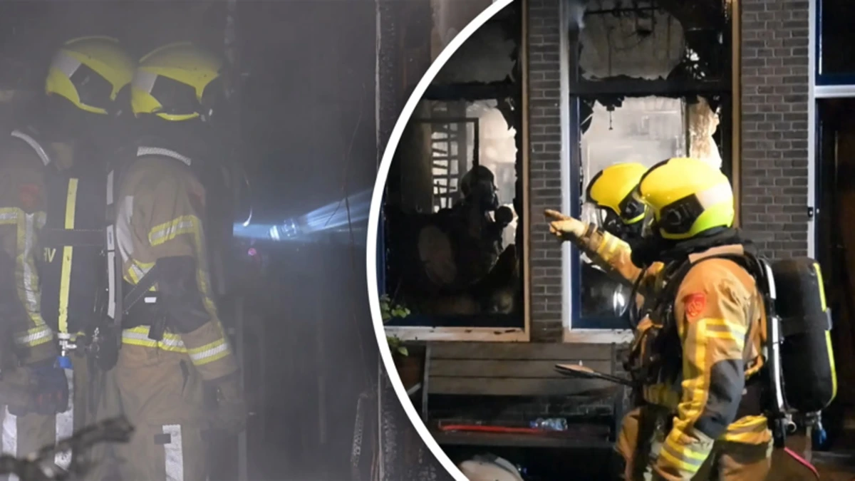 Grote brand verwoest woning in Gouda: drie gewonden naar ziekenhuis
