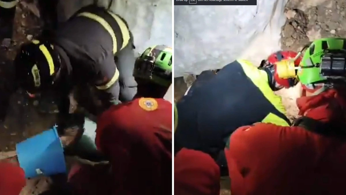Man zit op tien meter diepte vast in grot op Sardinië na instorting
