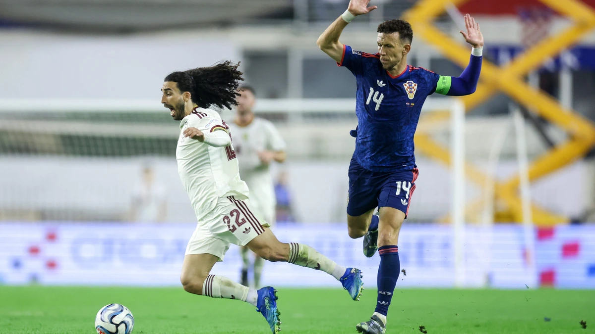 Bijzondere ’assist’ Marc Cucurella bij rode kaart Ivan Perišić houdt gemoederen na Kroatië-Spanje flink bezig