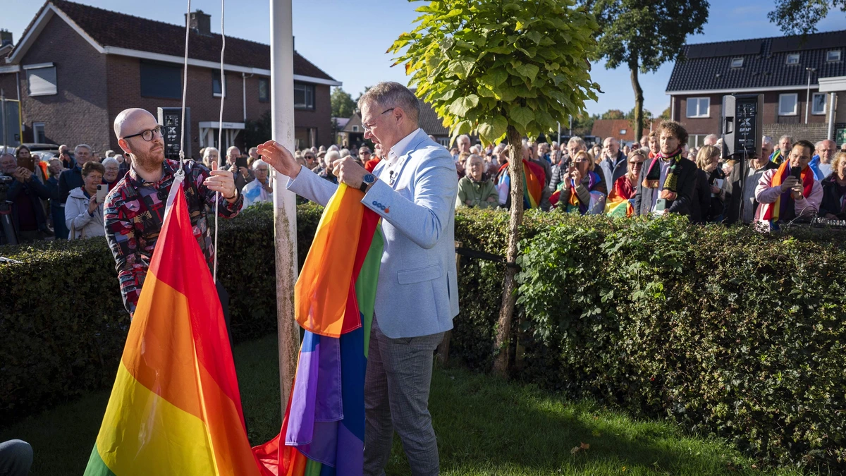 Meldingen van gestolen regenboogvlaggen in Oldebroek, politie roept op aangifte te doen