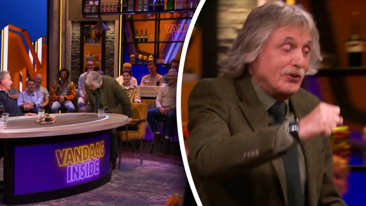 Johan Derksen imiteert zijn vrouw: ‘Daarna doen we het op zijn hondjes’