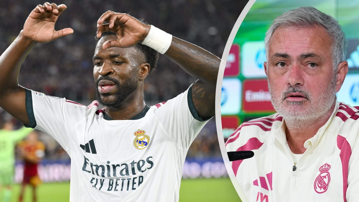 Real Madrid-trainer José Mourinho snapt niet dat Vinicius Junior nog steeds in Spanje is