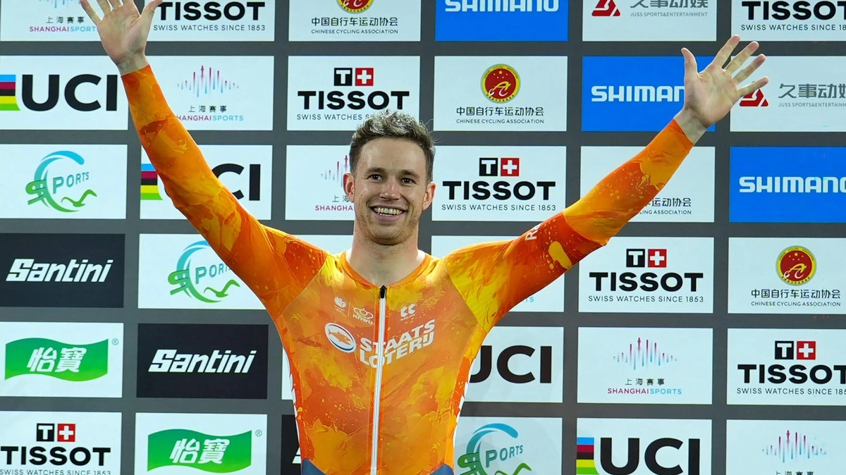 Heersende Harrie Lavreysen staat stil bij 22e wereldtitel: ’Dat slaat nergens op’