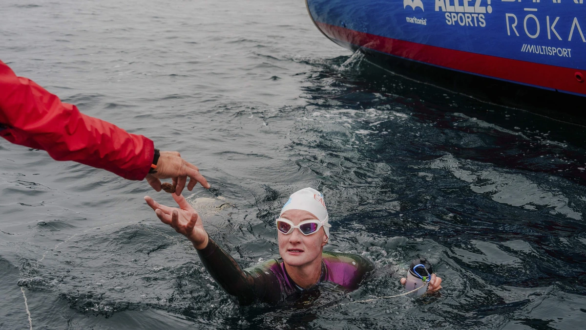 Verraderlijke stromingen, stormen, haaien en rioolwater: duursportster breekt record met zwemtocht van 1448 kilometer voor de kust van Californië