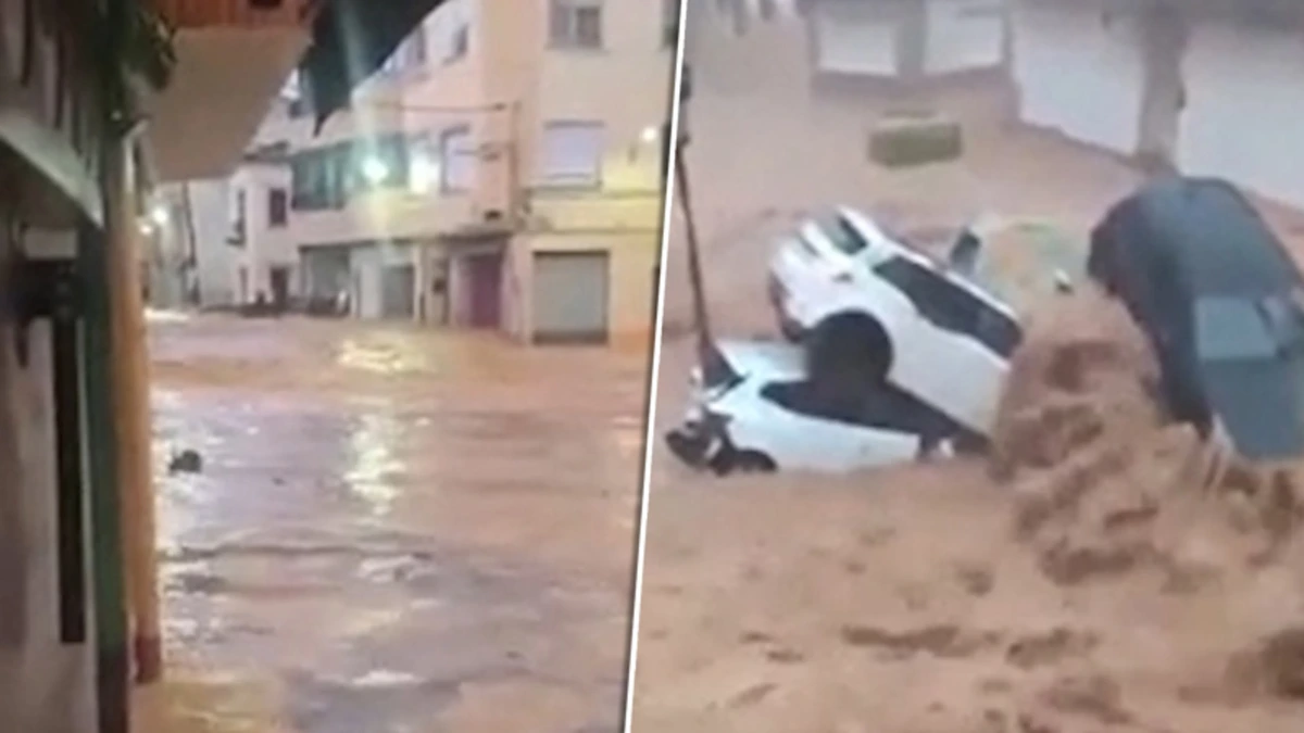 Spanje geteisterd door enorme wateroverlast: straten veranderen in rivieren