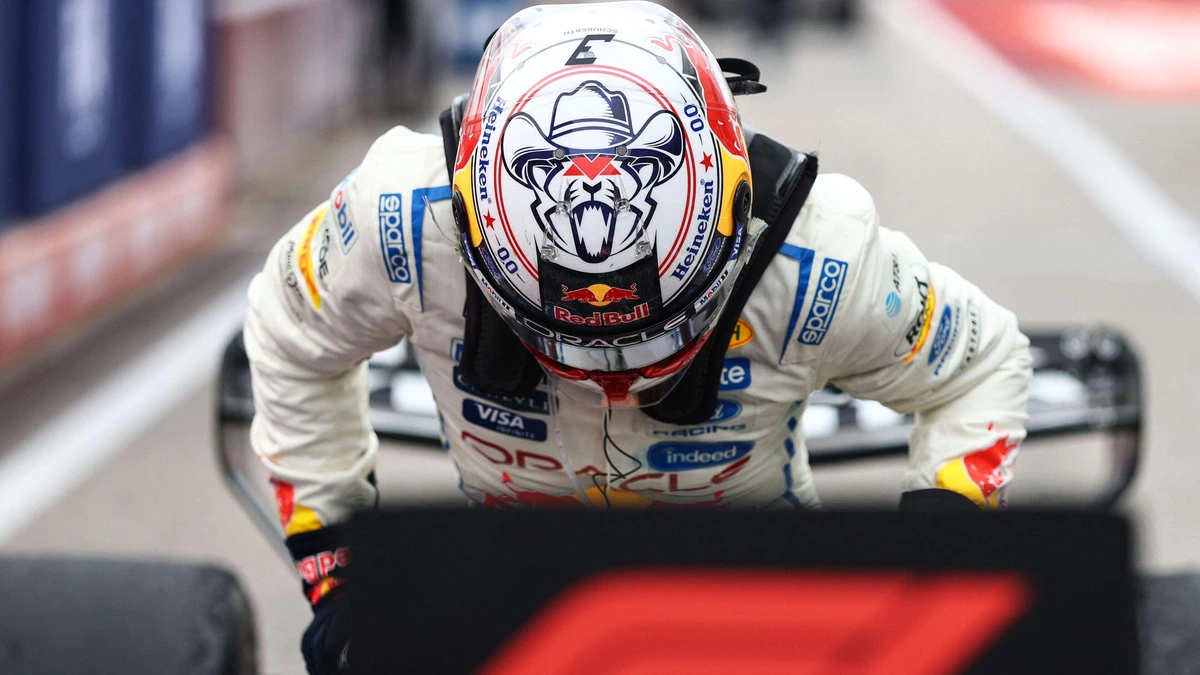Max Verstappen beleeft na twee zeges ineens pittige zondag in Austin: ’Dat zullen we moeten gaan begrijpen’