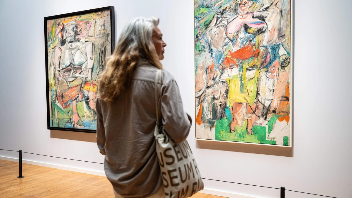 Willem de Kooning verovert plek in Eregalerij Rijksmuseum: woest geschilderde vrouwen tegenover Rembrandts Joodse bruidje