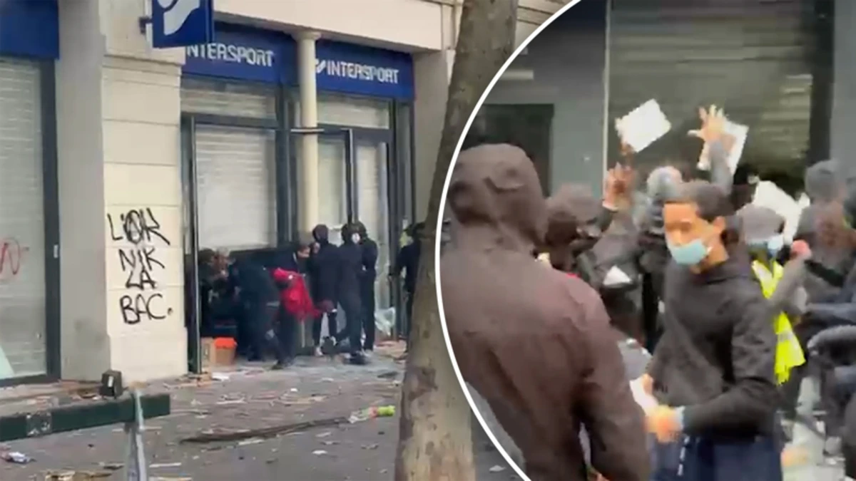 Relschoppers roven winkels leeg tijdens demonstraties in Parijs