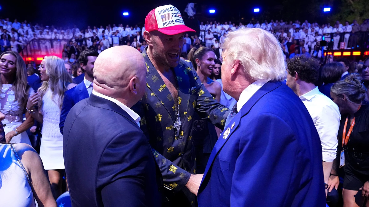 Tyson Fury wil met Donald Trump de ring oplopen tegen Anthony Joshua