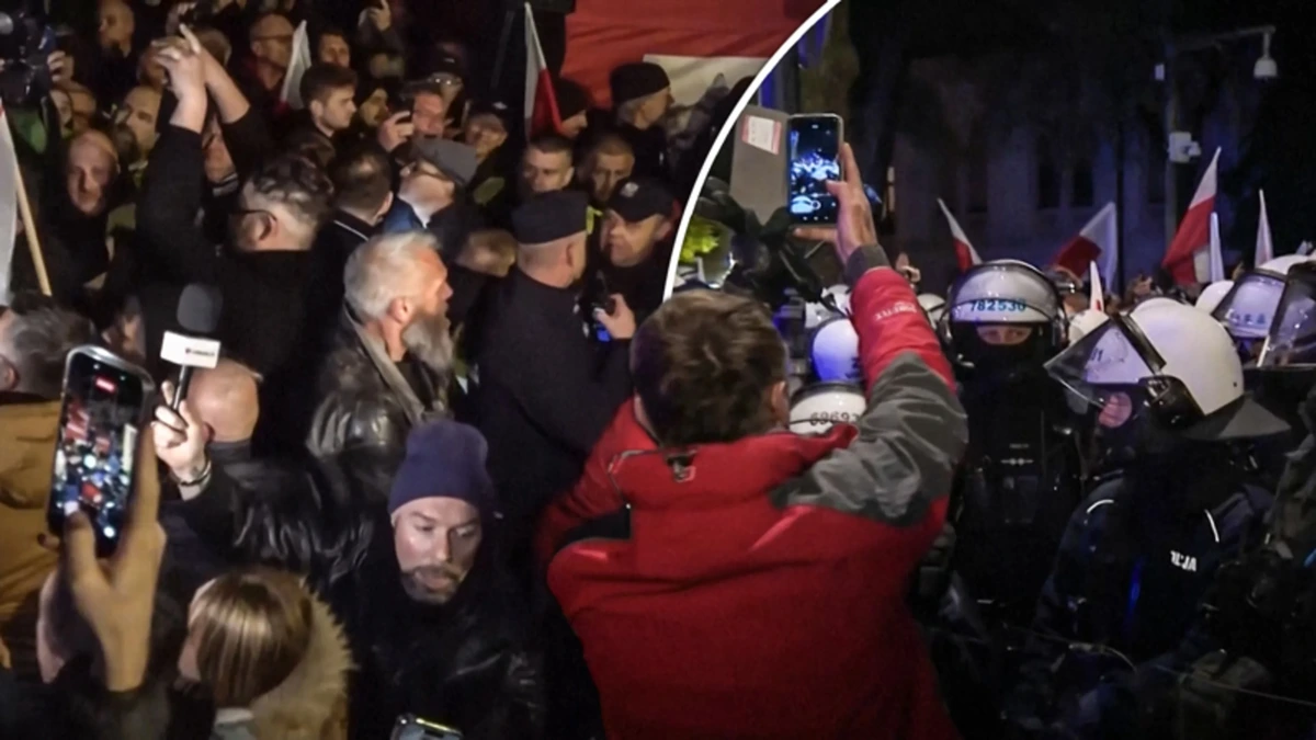 Chaotische taferelen in Polen: grote demonstratie bij gerechtsgebouw