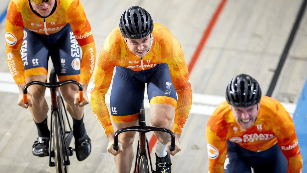 Teamsprinters met Harrie Lavreysen snelste in kwalificaties WK baanwielrennen