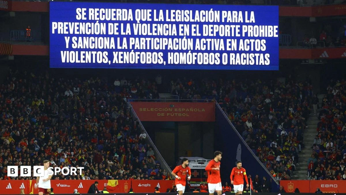 Spain handed partial stadium closure after discriminatory chants v Egypt